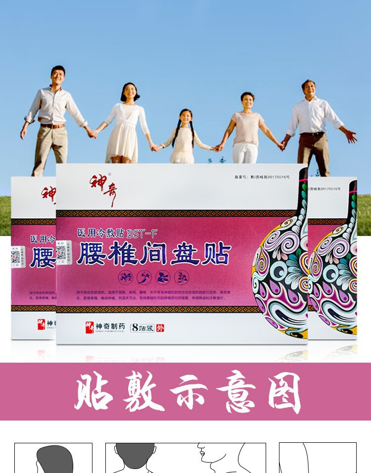 神奇医用腰椎贴冷敷贴8片盒新老包装随机发货5盒40贴