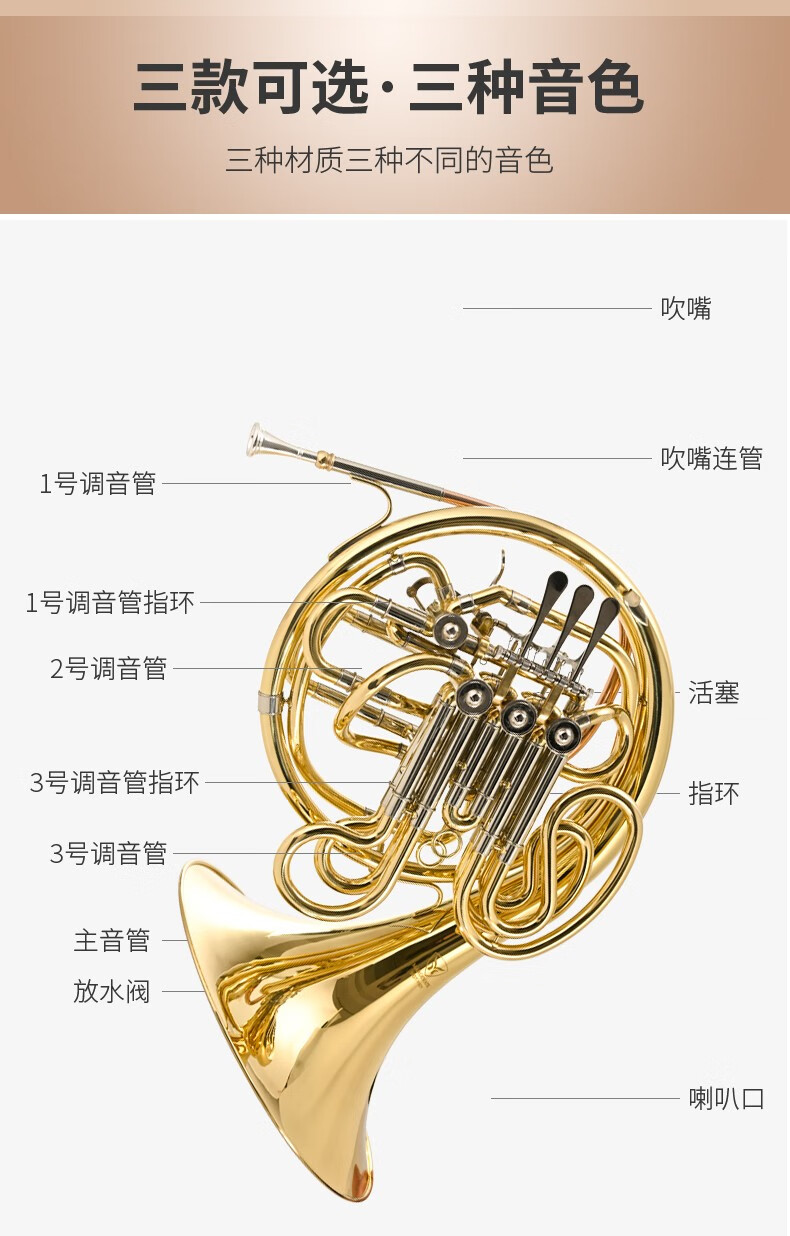 margewate麦格维特降bf调双排圆号法式分体一体圆号乐器乐队演奏分体