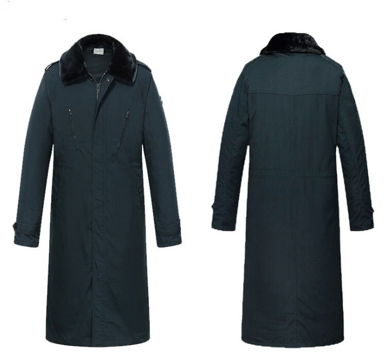 《冬季长款常规服大衣绿大衣棉服男加厚新款防寒棉大衣常服棉大衣 军