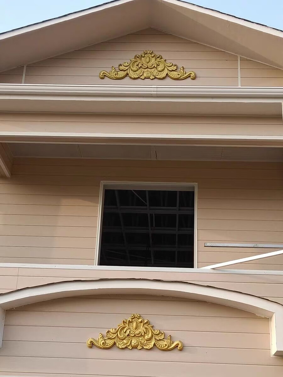 ep泡沫浮雕欧式别墅外墙装饰门头三角形山花室外墙面花板雕花兆族008