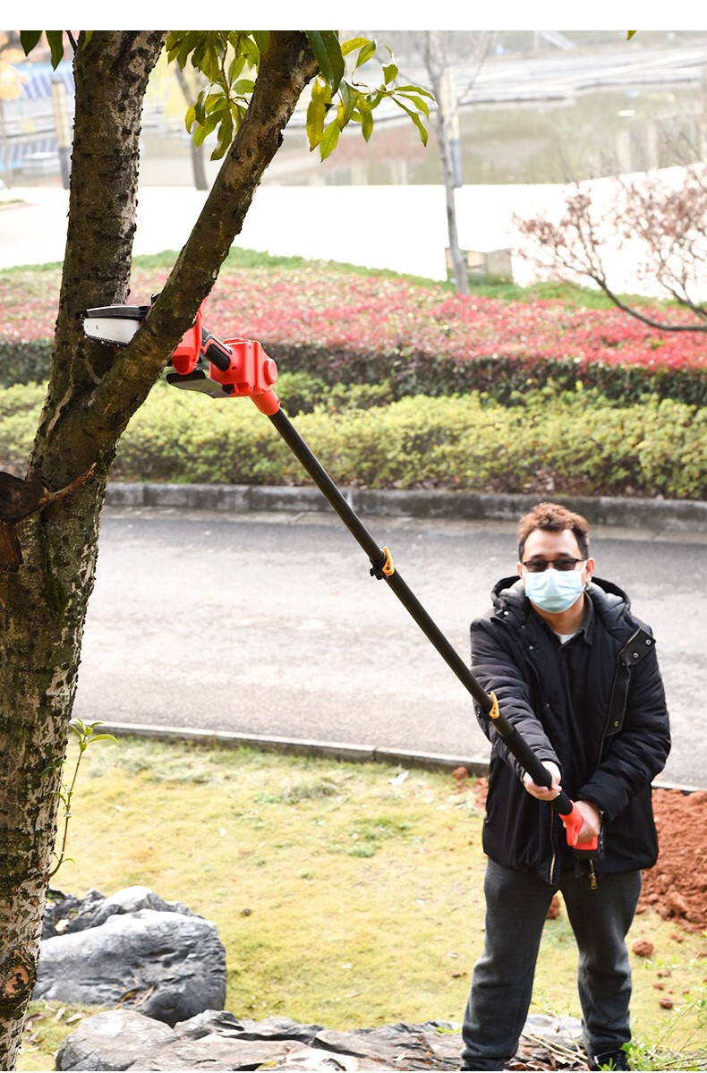 电动高枝锯家用电动锯充电式高空电锯修剪树枝园林果树伸缩修枝锯材质