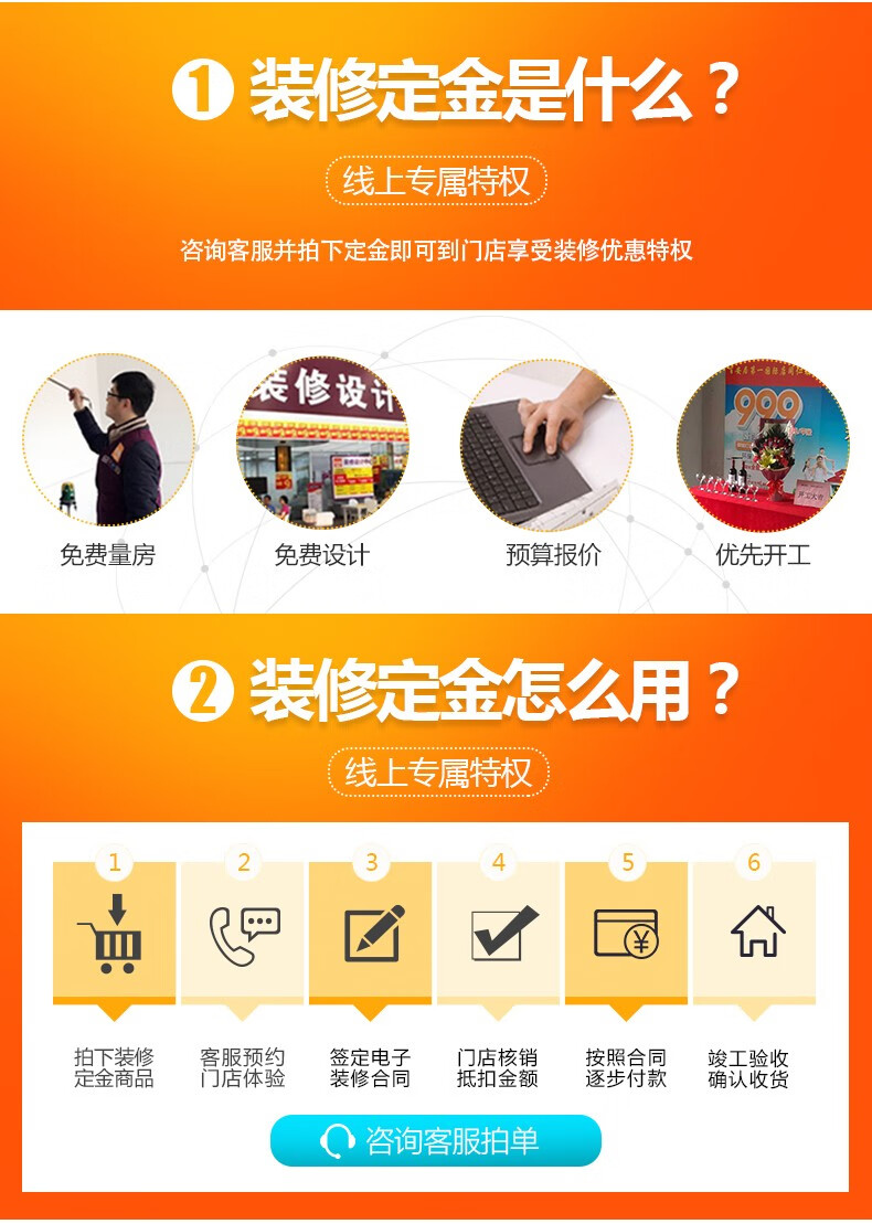 百安居999元/㎡环保全包装修套餐 订金 家装室内装修设计效果图 装潢