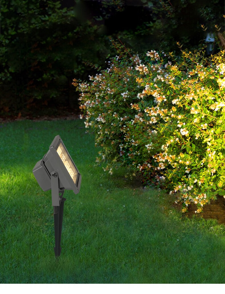 道辉led投光灯户外庭院灯射树灯防水投射灯室外射灯工程灯七彩变色照