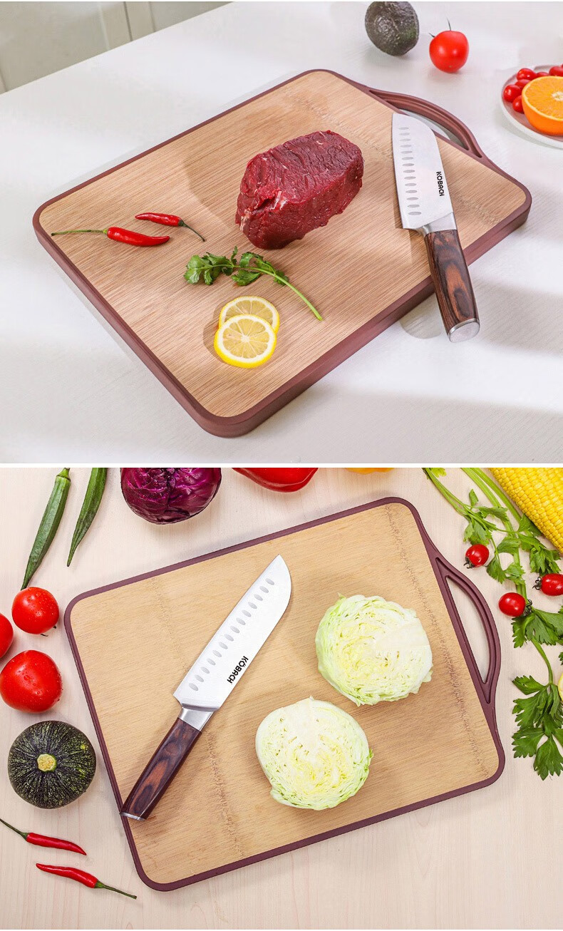 康巴赫菜板整竹双面切菜板砧板大号加厚家用菜板切菜板