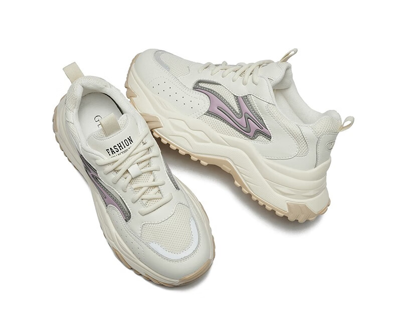 戈美其厚底老爹鞋女2022春款增高显脚小ins潮运动鞋女鞋 米蓝色 37