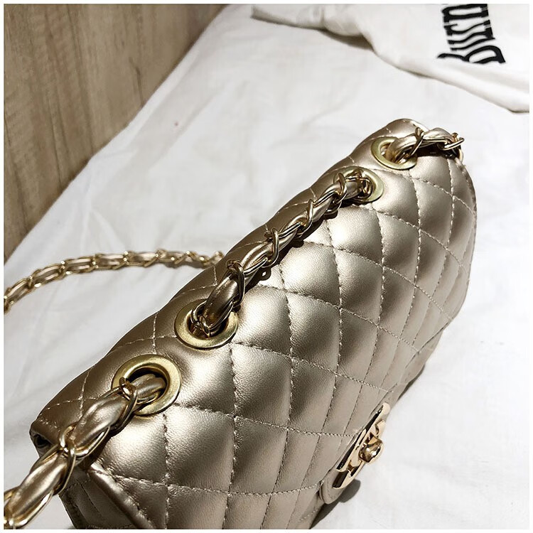 劳斯尼亚(rollsnea)斜挎包女新款潮韩版菱格链条包小香风单肩包女包