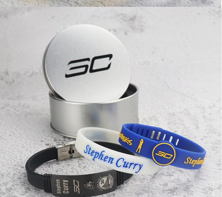 球星推荐新款球星手环30号珍藏版限量勇士运动硅胶编织腕带夜光周边