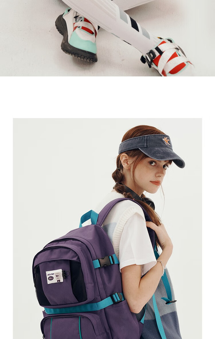 vanwalk滑板系列 自制日系复古运动风学生书包女大容量情侣双肩包