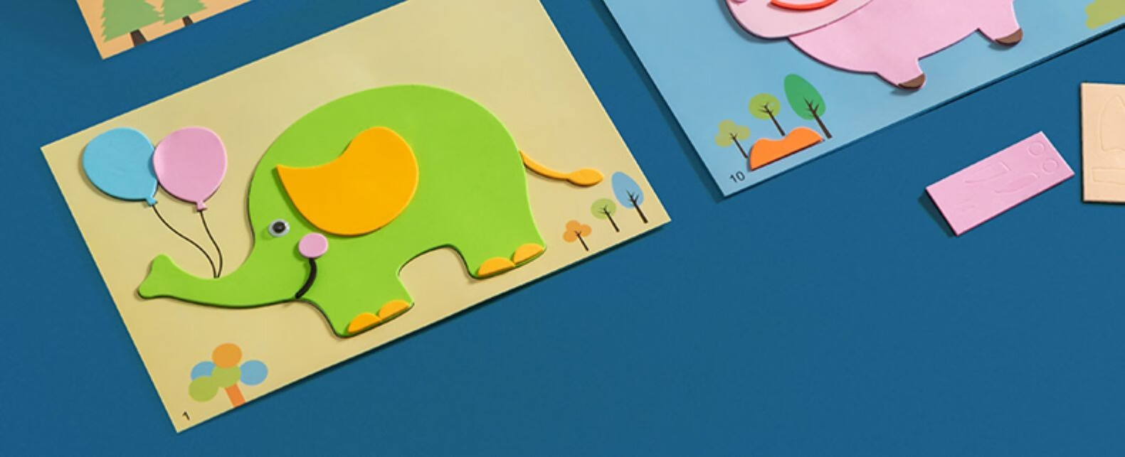 桔梗缘立体贴画3d粘贴画儿童手工制作材料包幼儿园小朋友diy小中班