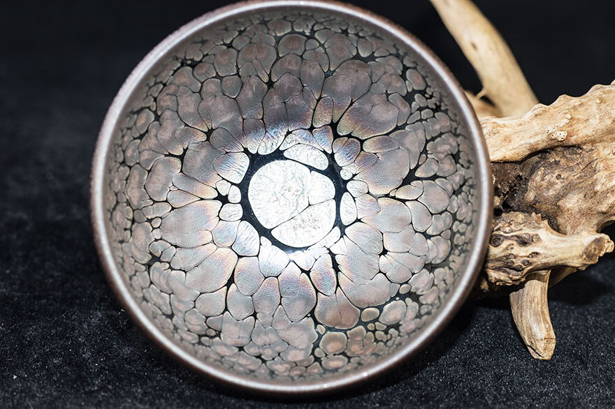 【无极】油花大 结晶佳 黎祥 建阳建盏主人杯 口径9.5cm j85-1127