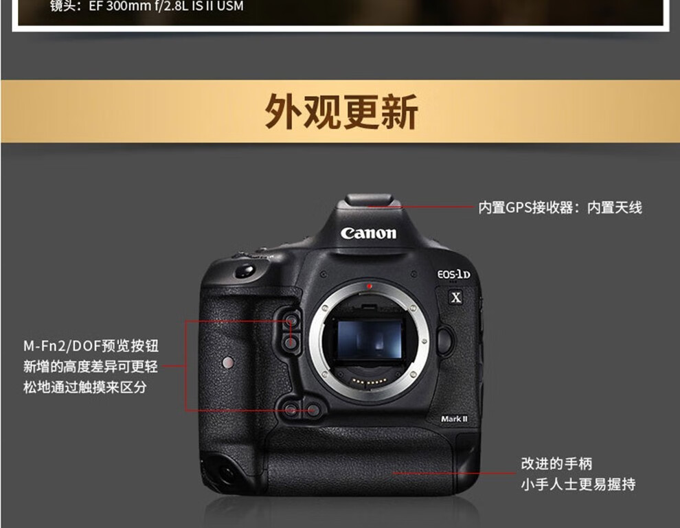 佳能(canon)eos-1d x mark ii/1dx2 全画幅单反数码相机 搭配24-70mmf