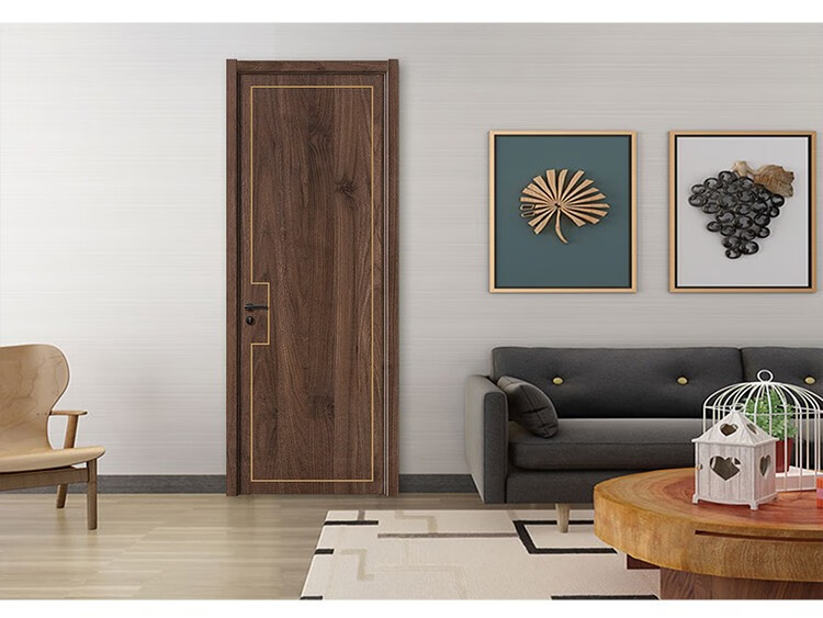 希爵木门定制室内门卧室门铁刀木本色原木风防水降噪家用型 定制请