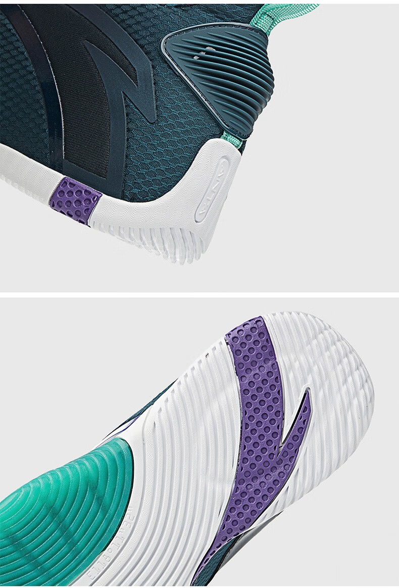 安踏ufo2天体3篮球鞋男2021春季新款低帮缓震实战球鞋外场运动鞋 黑