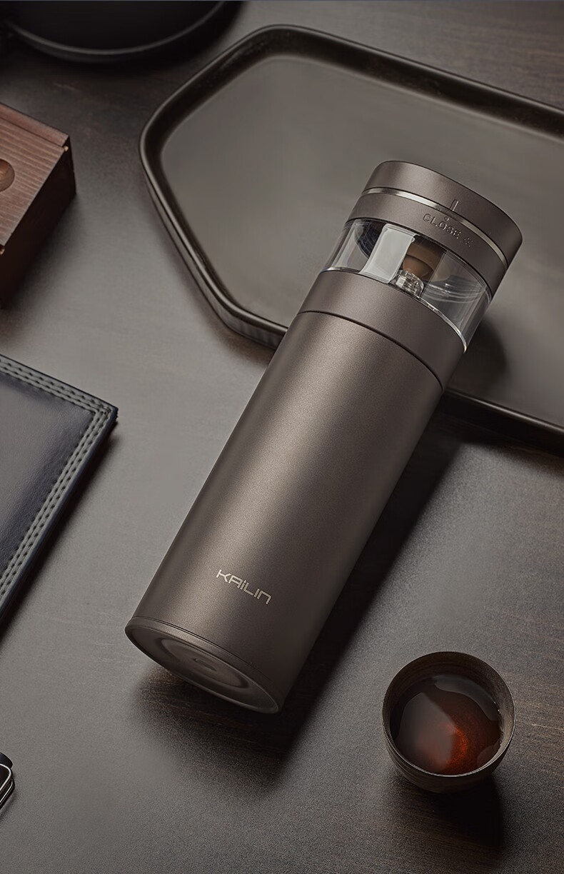 凯霖(kailin) 凯霖高档保温杯商务男士女士茶水分离泡茶杯316不锈钢