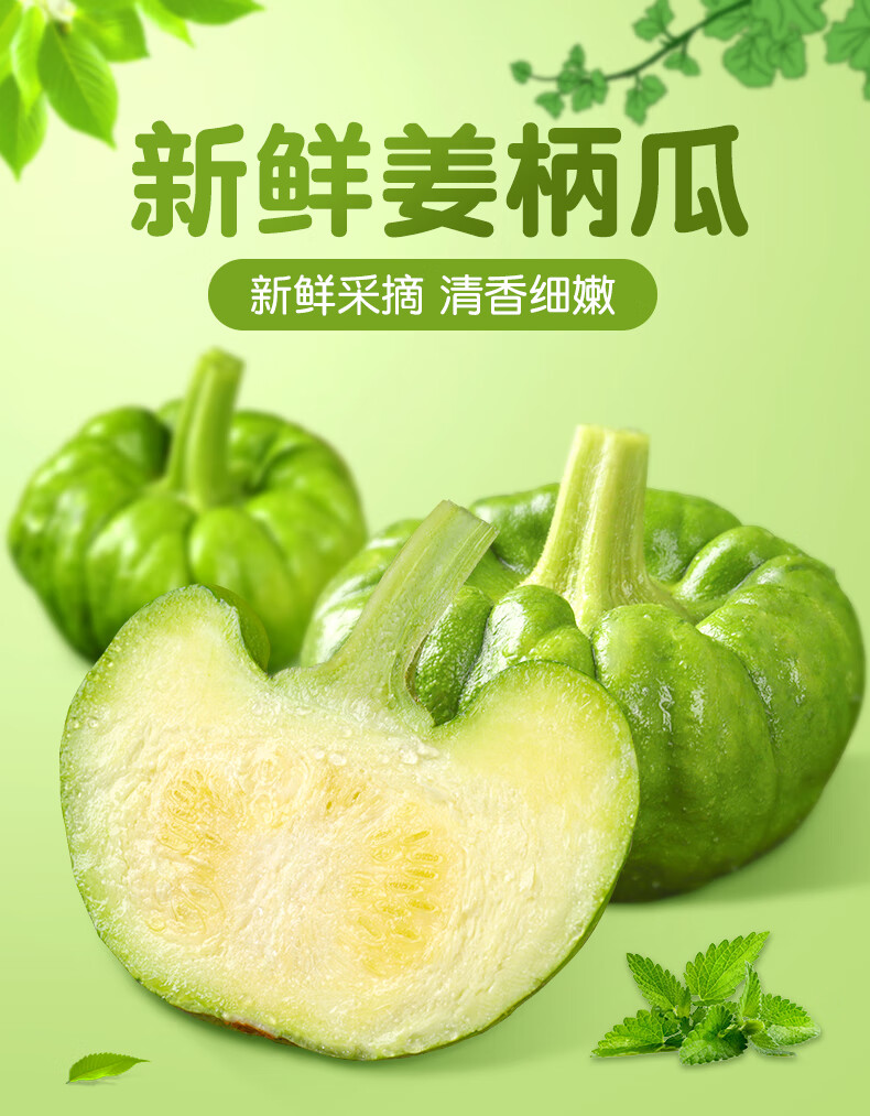 云南姜柄瓜 新鲜小麦瓜 嫩南瓜小绿瓜 顺丰 5斤【图片 价格 品牌 报价