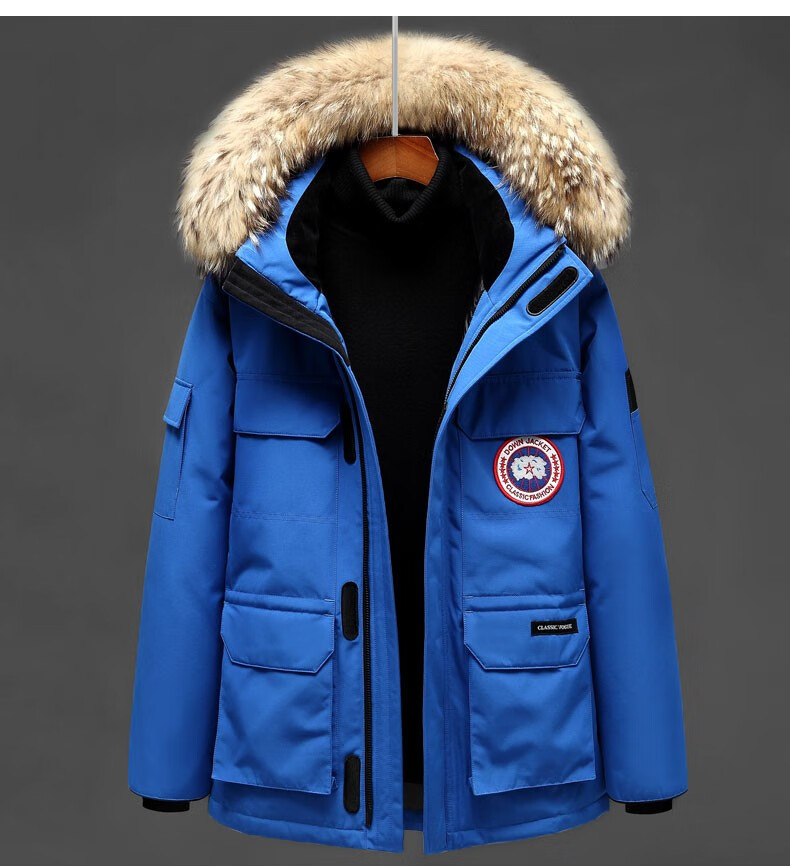 班仕利(bansley)情侣羽绒服男女短款加厚2022冬季新款大毛领户外工装