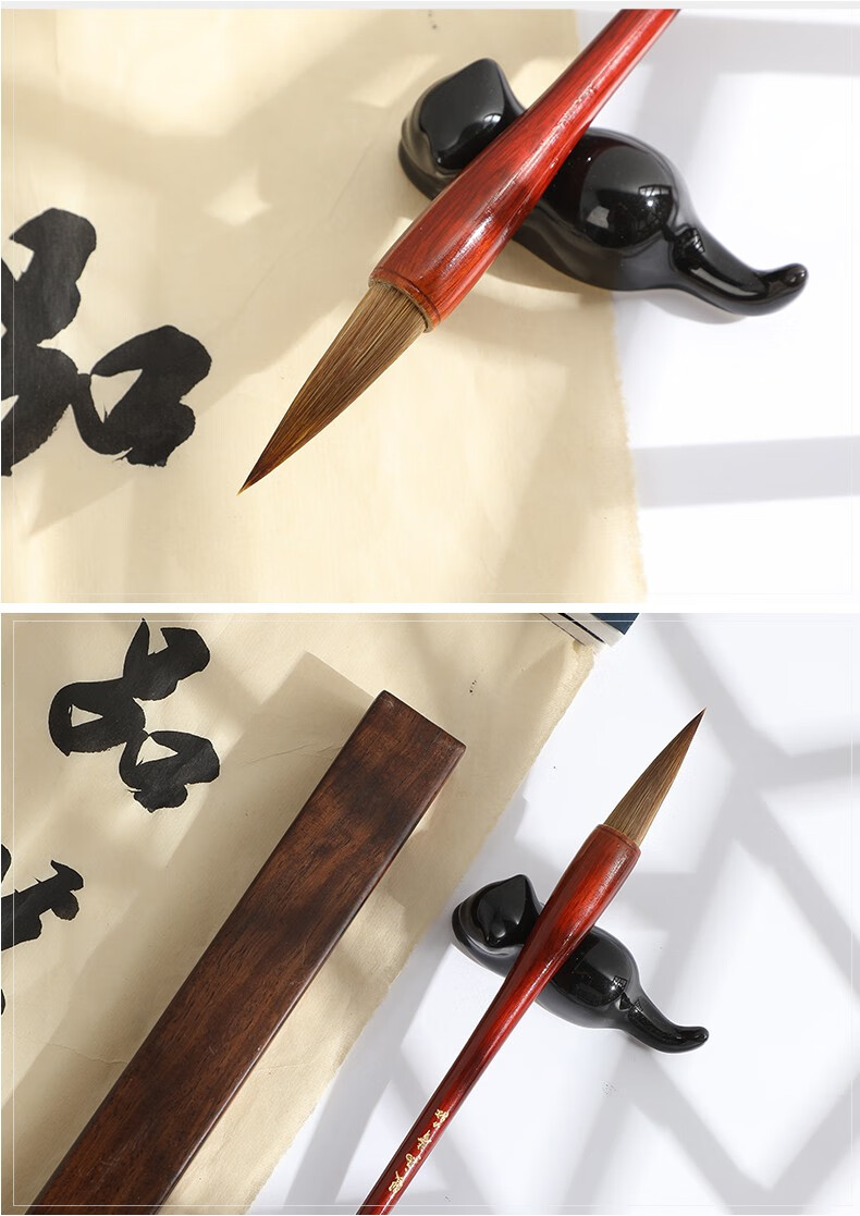 双马笔庄狼毫毛笔大楷小楷毛笔套装书法班入门大字初学毛笔大中小号三