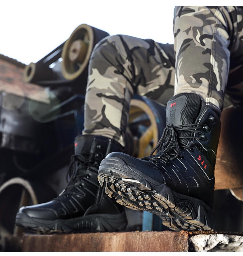 zerodis零度距离马丁靴男秋季休闲高帮鞋子战狼男靴潮鞋大码工装靴