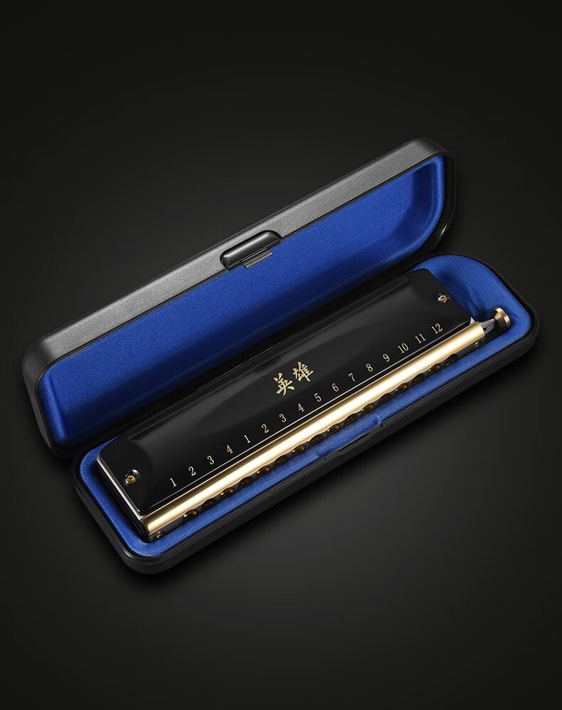 英雄半音阶口琴16孔孔天狼星新手初学入门练习专业十六孔半音阶转运