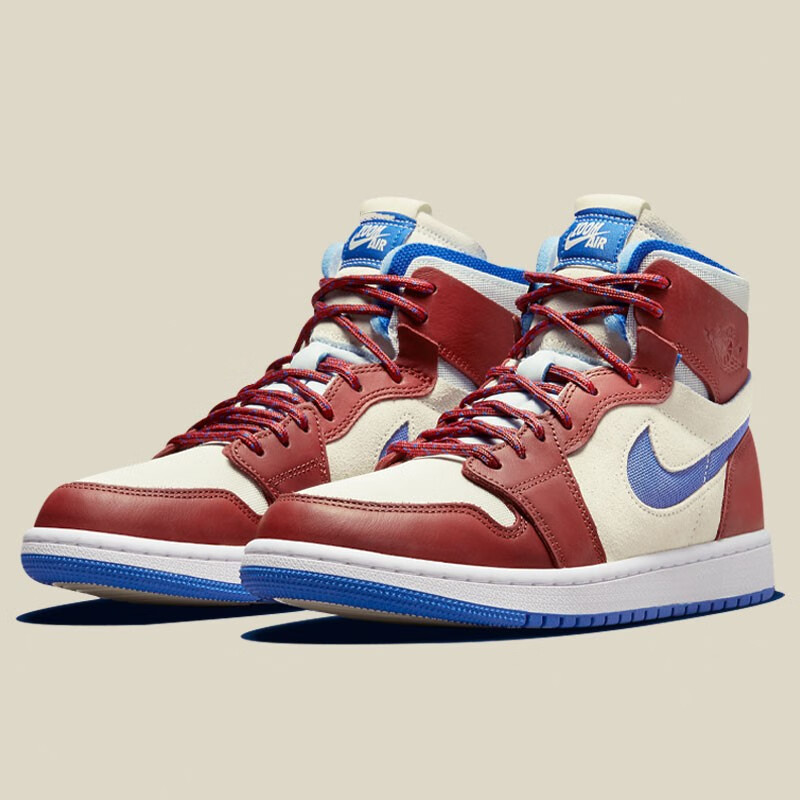 1 zoom air cmft aj1气垫缓震男女同款篮球鞋 ct0979-101粉绿紫马卡龙