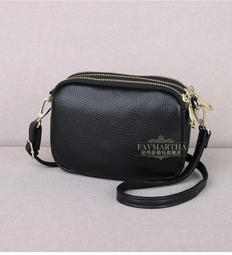 法玛莎品牌多隔层斜挎包2020新品时尚简约单肩小包女