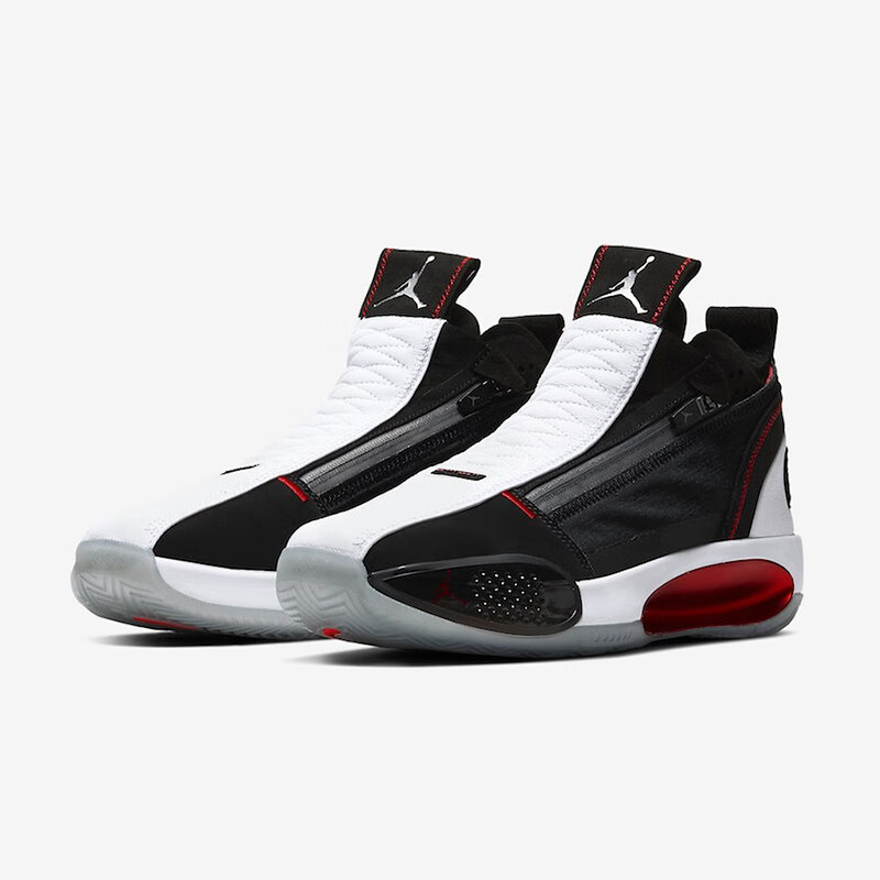 耐克nike air jordan34 mid中帮aj34乔34 男子2020实战篮球鞋 黑白 cz