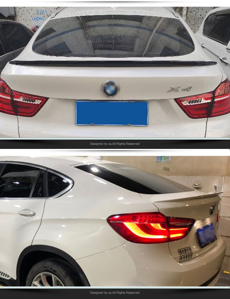 虎力斯 适用于14-22款新宝马x4尾翼宝马g02改装扰流板m款压翼碳纤 19