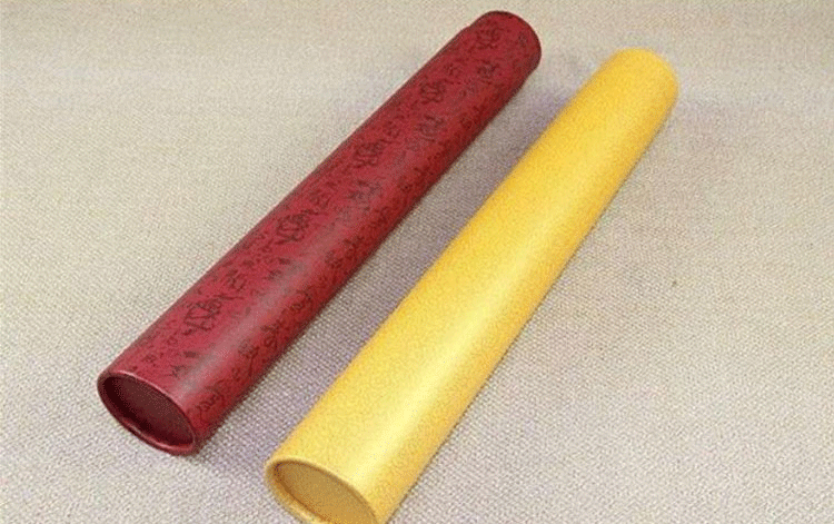 天高可伸缩图纸筒装字画的圆筒画桶收纳筒收藏筒国画筒金铜色52cm拉伸