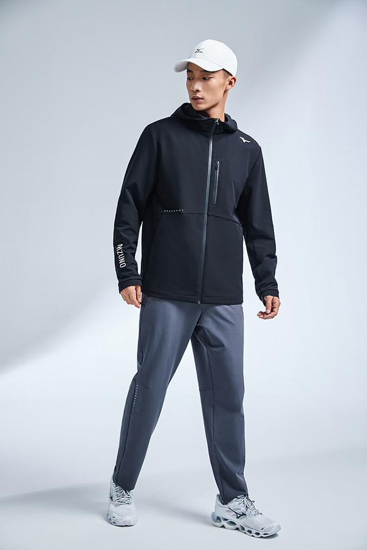 mizuno美津浓运动帽子男女秋冬essential休闲时尚运动休闲帽09黑色00f