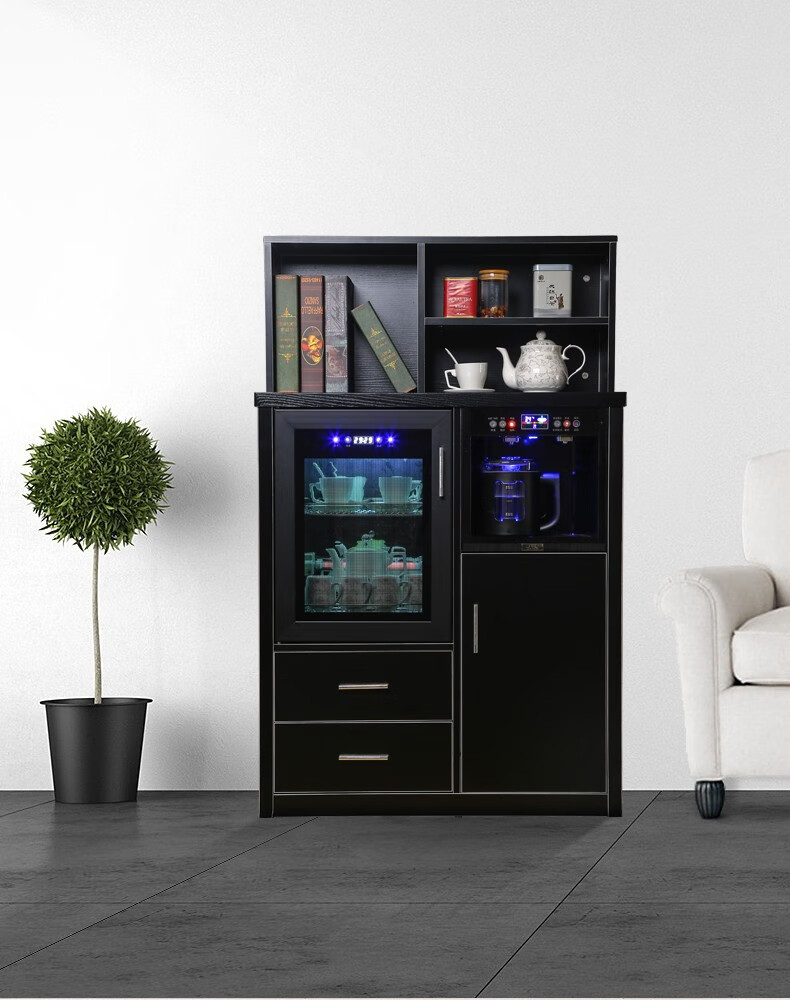 汉尔仕顿(healston) 实木茶吧机消毒柜家用智能冷热下置饮水机轻奢全