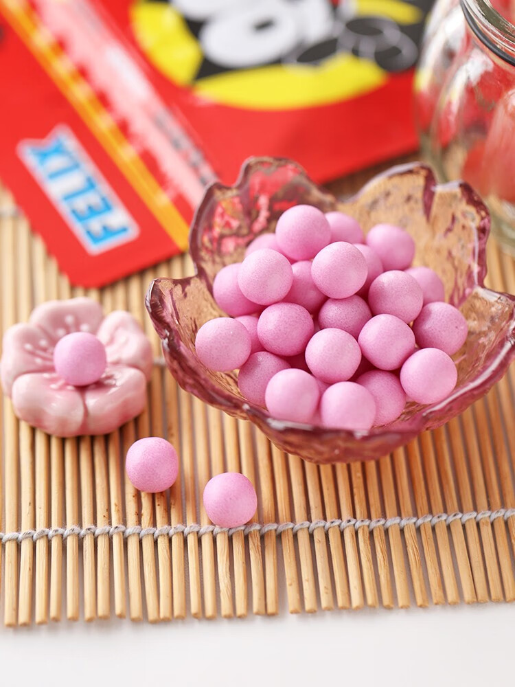 日本进口丸川菲利克斯猫版草莓味口香糖儿童泡泡糖基胶糖果47g 草莓味