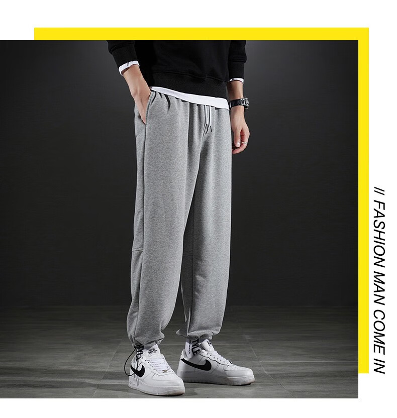 guanta nike n秋冬季男士休闲运动长裤韩版潮流抽绳束脚裤宽松跑步