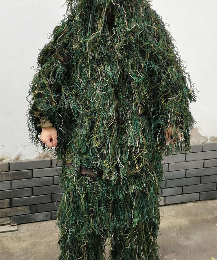 极地袋鼠吉利服丛林伪装服绝地求生吃鸡吉利服观鸟户外用品套装成人毛