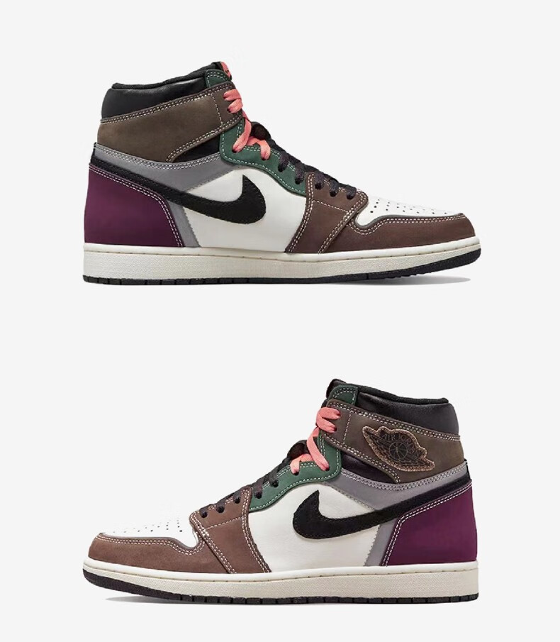 nike耐克airjordan1aj1彩色拼接手工飞翼高帮篮球鞋dh3097001445