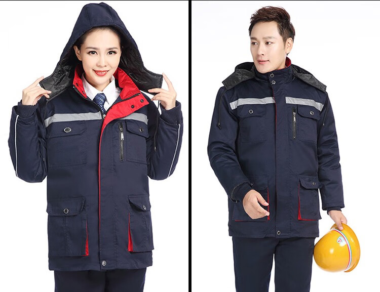 剑潭jiantan冬季加厚工作服棉服定制汽修物业保洁员工厂车间工人劳保