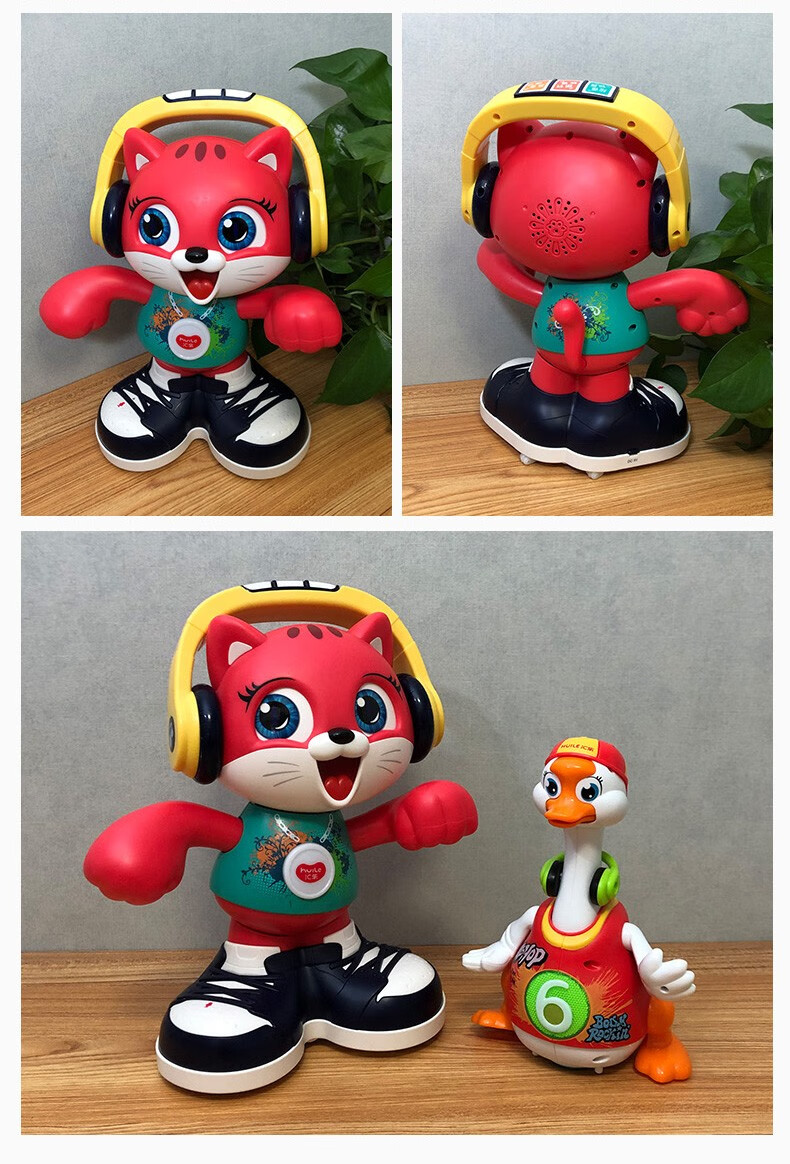 汇乐跳舞猫锂电版儿童玩具会唱歌说话的网红电动婴儿早教玩具男孩益智