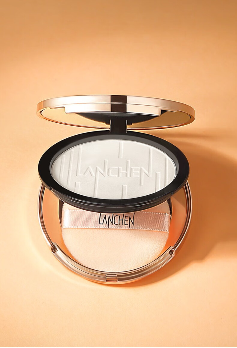 蓝秀粉饼定妆遮瑕控油保湿干粉散粉修容蜜粉粉底高光 雪颜丝绒粉饼