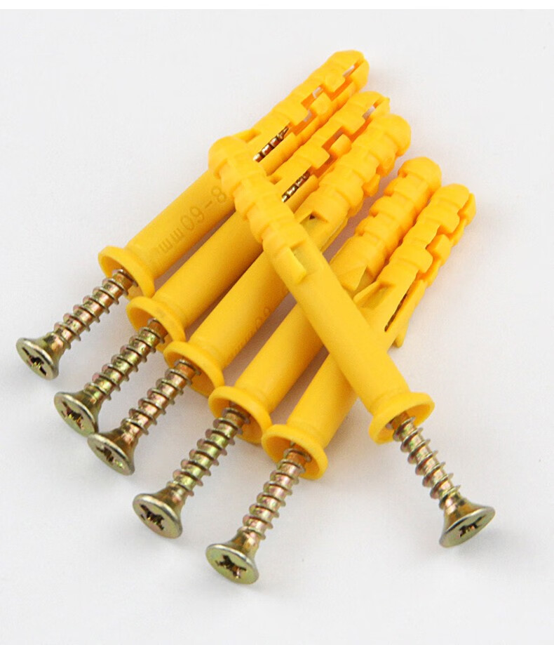 静璇小黄鱼塑料膨胀管6/8/10mm/膨胀螺丝国标加厚胀塞胶塞木螺丝钉 6*