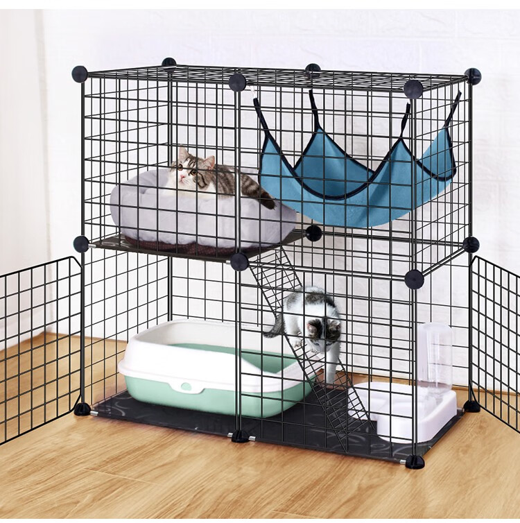 憨憨宠猫笼diy加密猫笼子猫别墅大号双层三层猫舍猫屋宠物猫咪用品