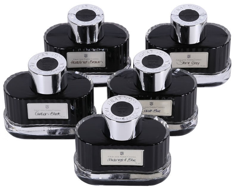 德国grafvonfabercastell辉柏嘉伯爵非碳素瓶装75ml彩色墨水自然染料