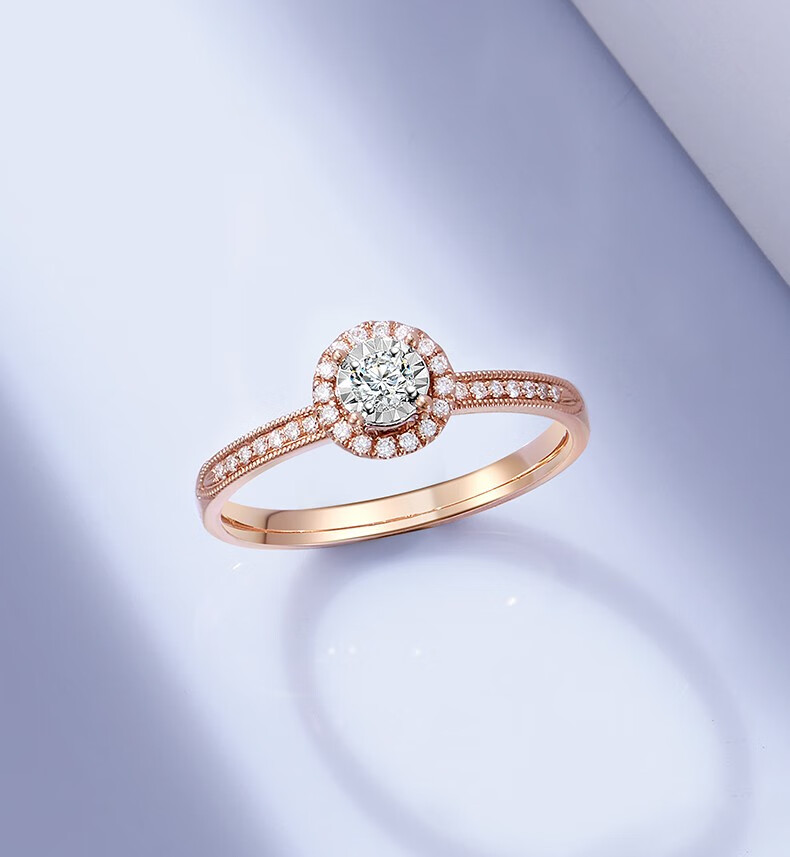 tsl谢瑞麟18k金钻石戒指拥抱爱系列求婚订婚钻戒女款bd145 13号圈口