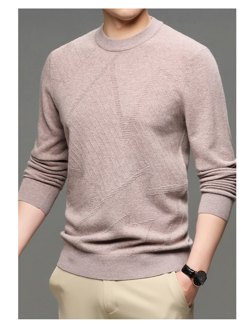 休闲男装针织衫纯羊毛时尚百搭男士毛衣 深兰 175【图片 价格 品牌