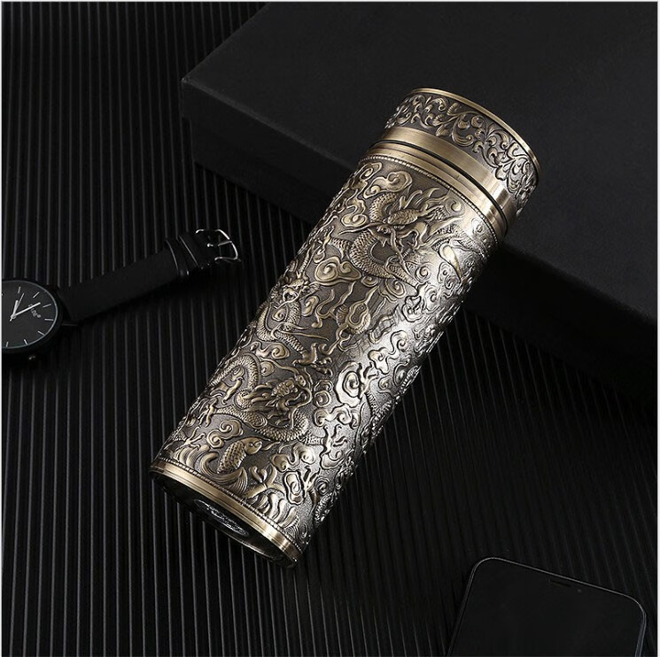 伯莎丹顿 银杯子足银内胆高档养生茶杯纯银保健杯保温杯银水杯家用