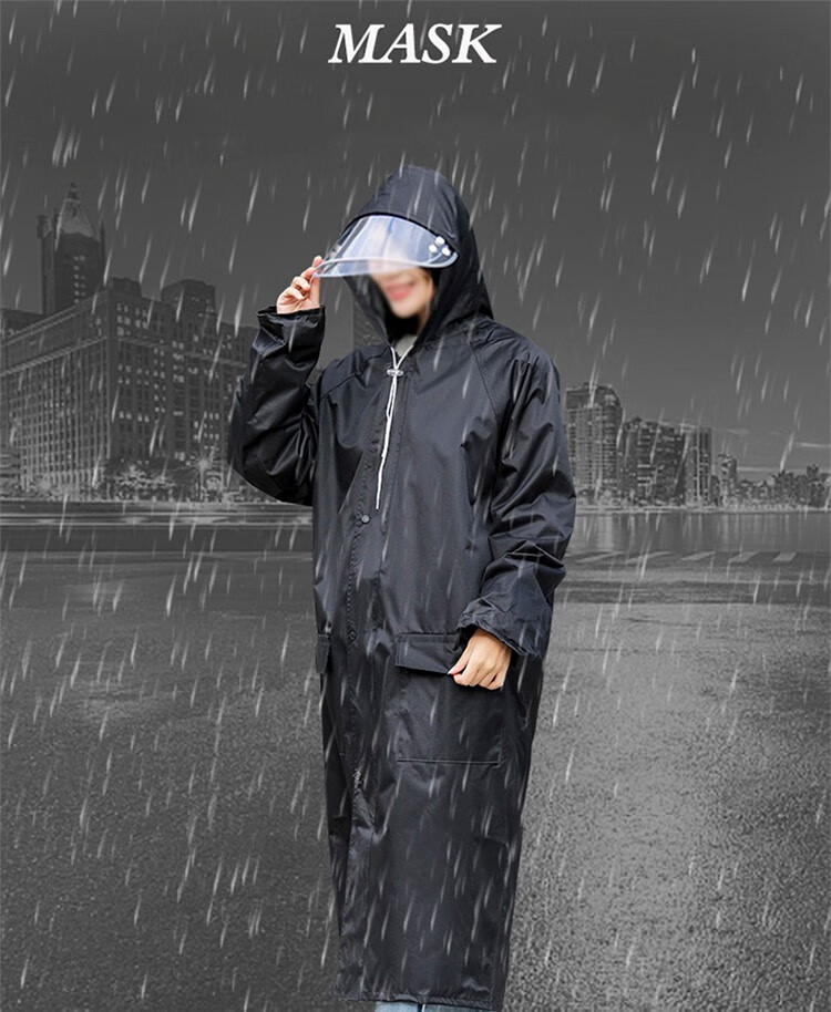 映融雨衣成人雨披长款男女单人连体防水外套下雨天双面罩小风衣式电动