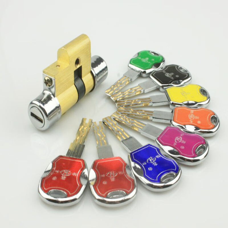 保德安11型13型防盗门锁芯e级七彩叶片锁芯多轨道变位技术老式春天