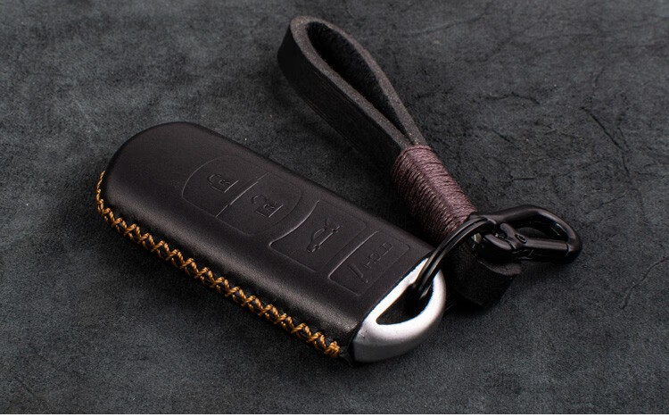 3昂克赛拉钥匙套cx4阿特兹cx5汽车扣保护壳男女皮质钥匙包两键黑红