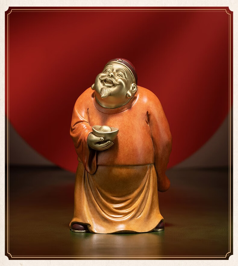 铜师傅全铜摆件小财主家居饰品铜工艺品礼品办公桌摆件