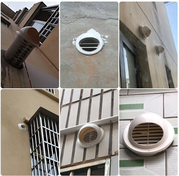 外墙出风口防风罩pvc风帽油烟机通风口透气帽排风口排