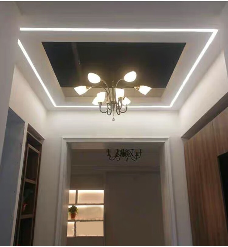 全新广发石膏板预埋线条灯客厅led嵌入式灯条线性灯石膏板型材暗藏铝