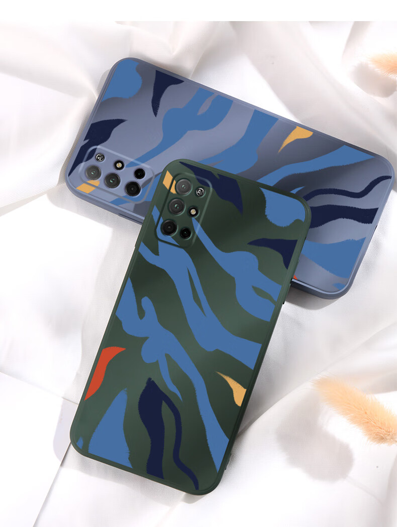 泽逸 华为荣耀30s手机壳套 全包镜头直边液态硅胶防摔魔方创意软壳